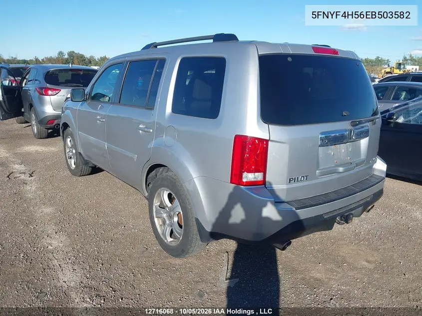 2014 HONDA PILOT VIN 5FNYF4H56EB503582 — фото 3