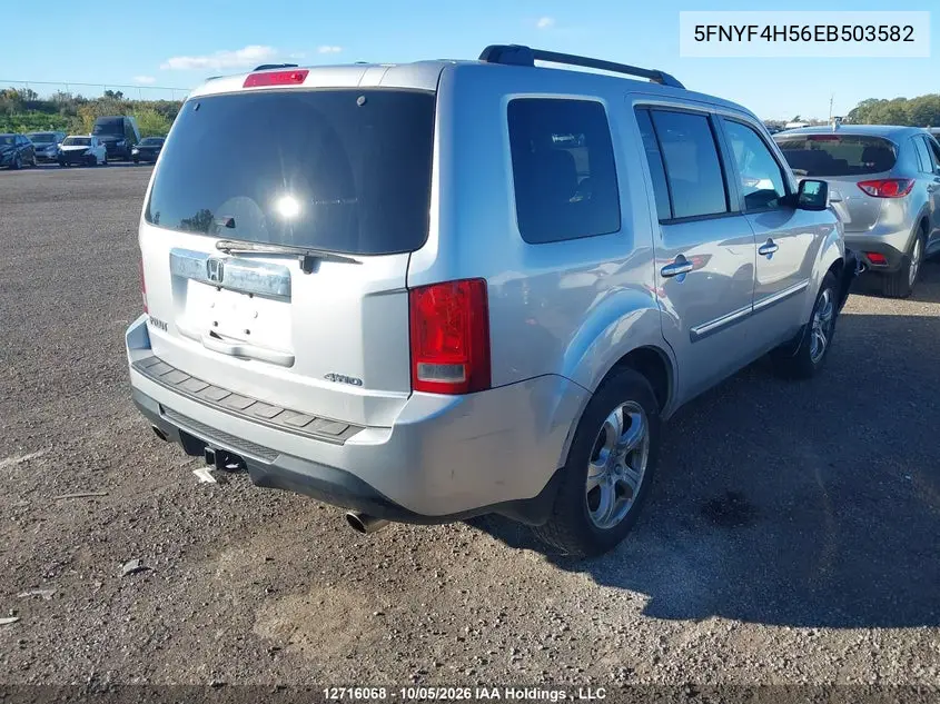 2014 HONDA PILOT VIN 5FNYF4H56EB503582 — фото 4