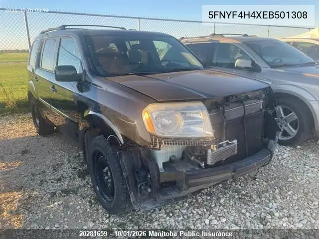 HONDA PILOT 2014, VIN 5FNYF4H4XEB501308