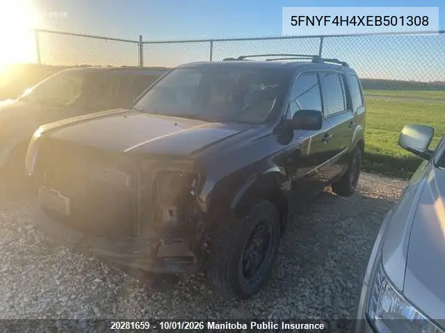 2014 HONDA PILOT VIN 5FNYF4H4XEB501308 — фото 2