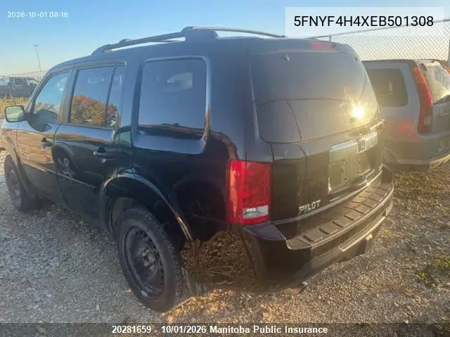 2014 HONDA PILOT VIN 5FNYF4H4XEB501308 — фото 3