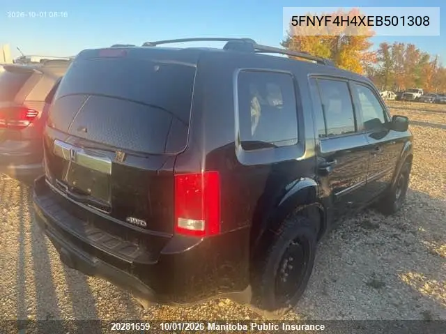 2014 HONDA PILOT VIN 5FNYF4H4XEB501308 — фото 4