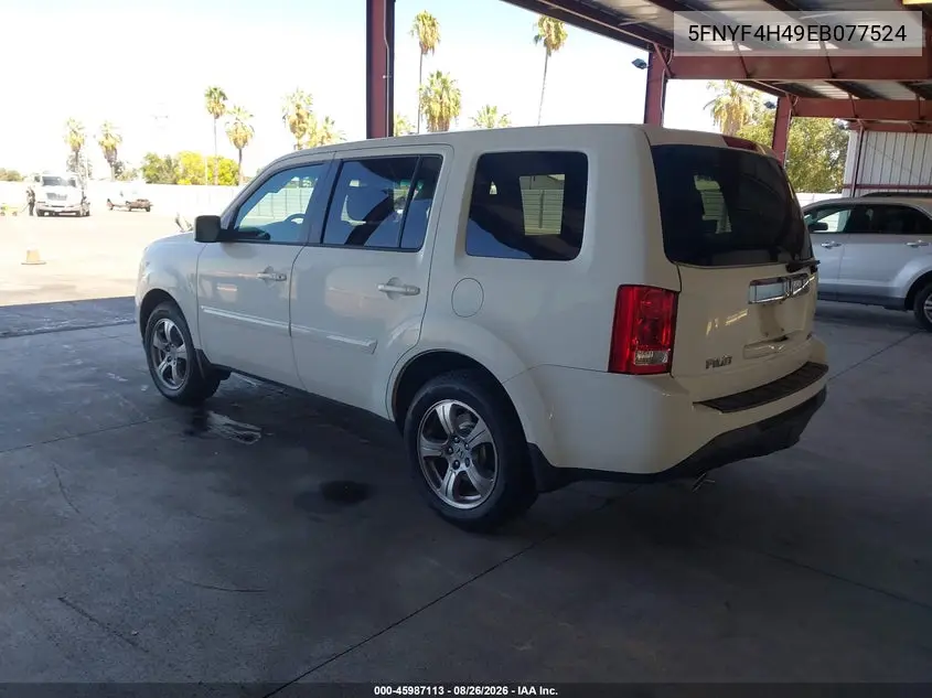 2014 HONDA PILOT VIN 5FNYF4H49EB011524 — фото 3
