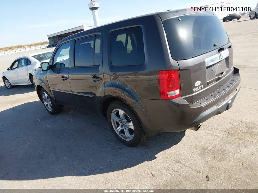2014 HONDA PILOT VIN 5FNYF4H51EB041108 — фото 3
