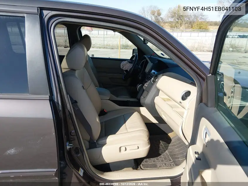 2014 HONDA PILOT VIN 5FNYF4H51EB041108 — фото 5