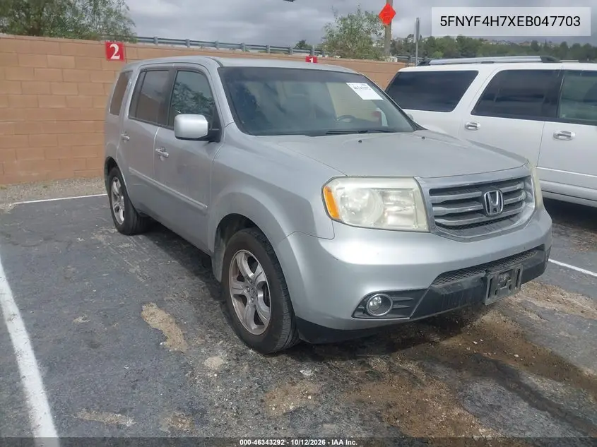HONDA PILOT 2014, VIN 5FNYF4H7XEB047703