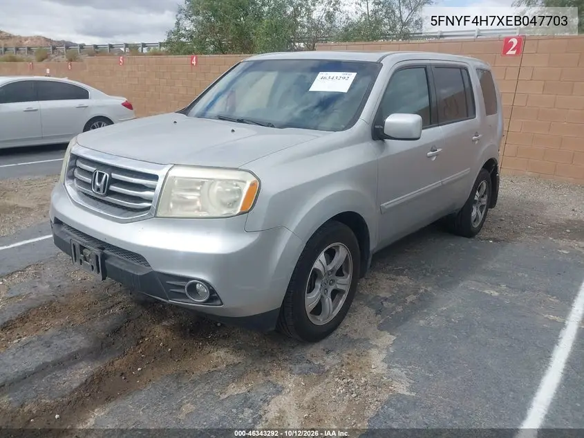 2014 HONDA PILOT VIN 5FNYF4H7XEB047703 — фото 2
