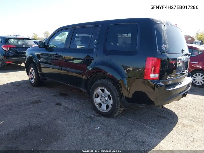 2014 HONDA PILOT VIN 5FNYF4H27EB017286 — фото 3