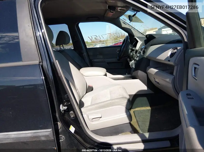 2014 HONDA PILOT VIN 5FNYF4H27EB017286 — фото 5