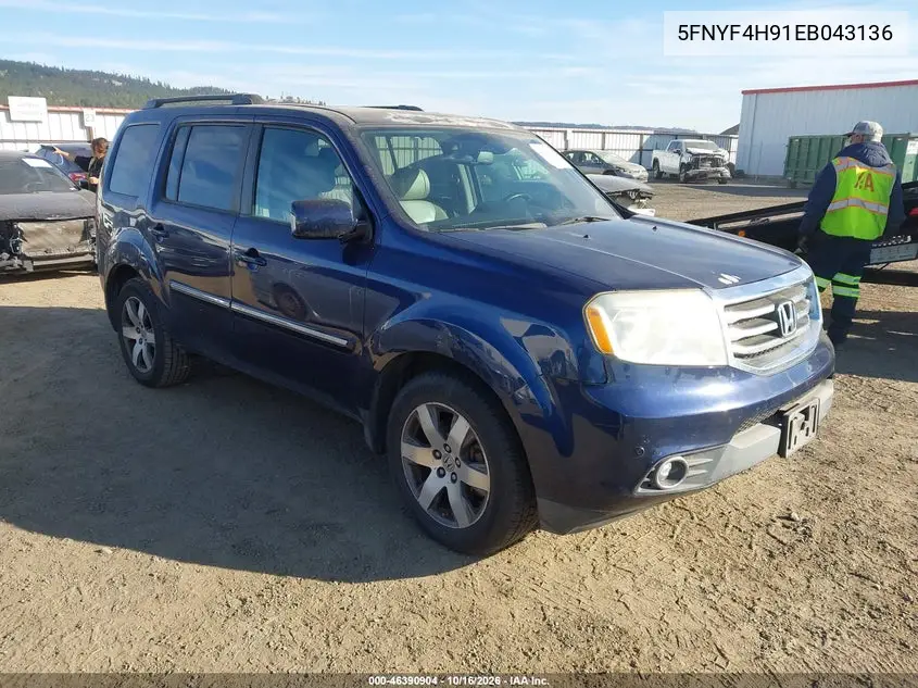 HONDA PILOT 2014, VIN 5FNYF4H91EB043136