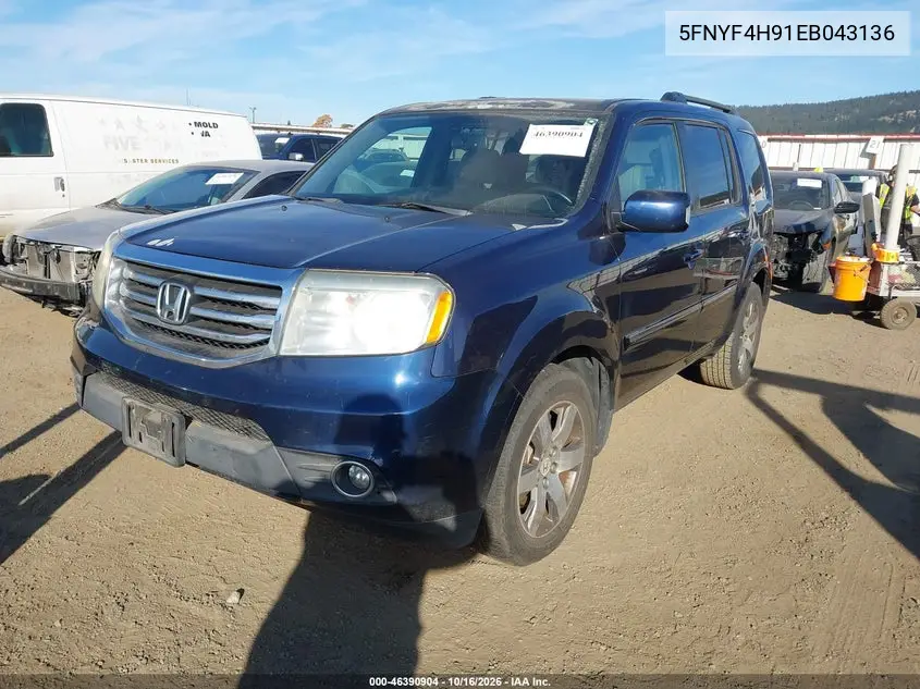 2014 HONDA PILOT VIN 5FNYF4H91EB043136 — фото 2