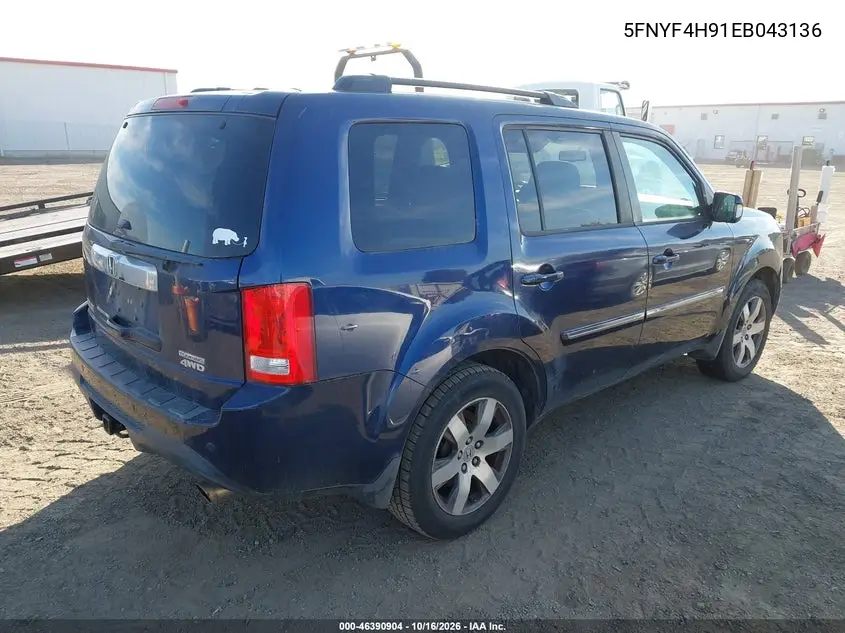 2014 HONDA PILOT VIN 5FNYF4H91EB043136 — фото 4