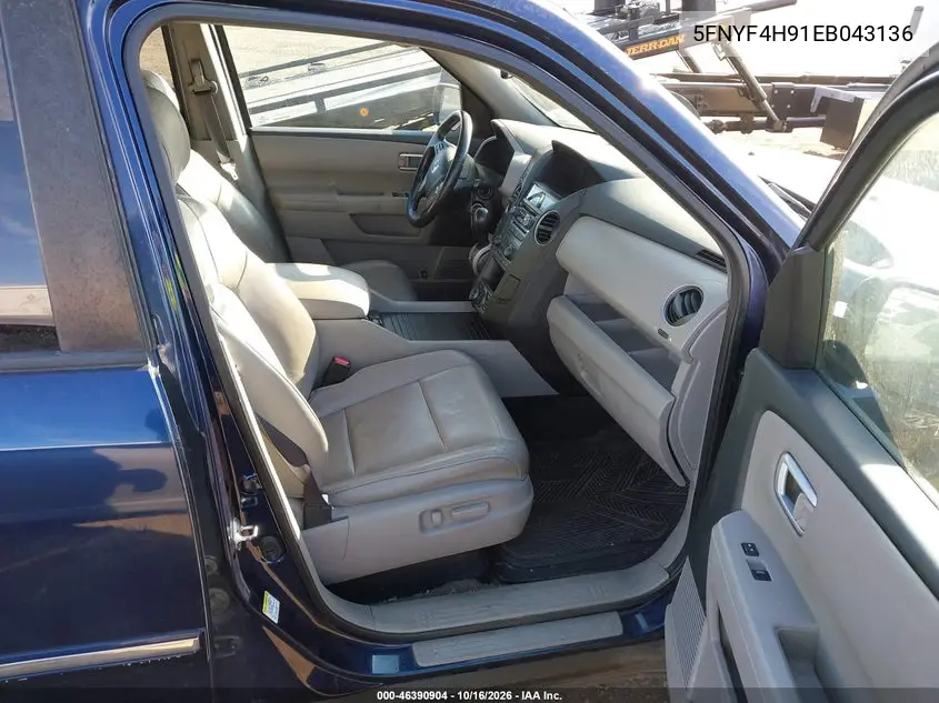 2014 HONDA PILOT VIN 5FNYF4H91EB043136 — фото 5