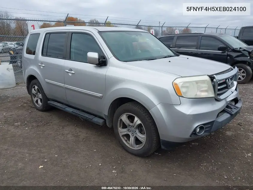 HONDA PILOT 2014, VIN 5FNYF4H5XEB024100