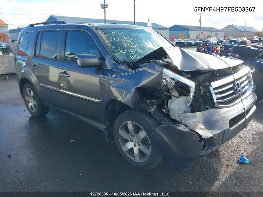 HONDA PILOT 2015, VIN 5FNYF4H97FB503367