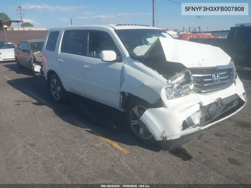 HONDA PILOT 2015, VIN 5FNYF3H3XFB007808