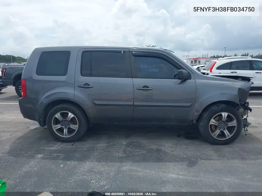 2015 HONDA PILOT VIN 5FNYF3H38FB034750 — фото 12