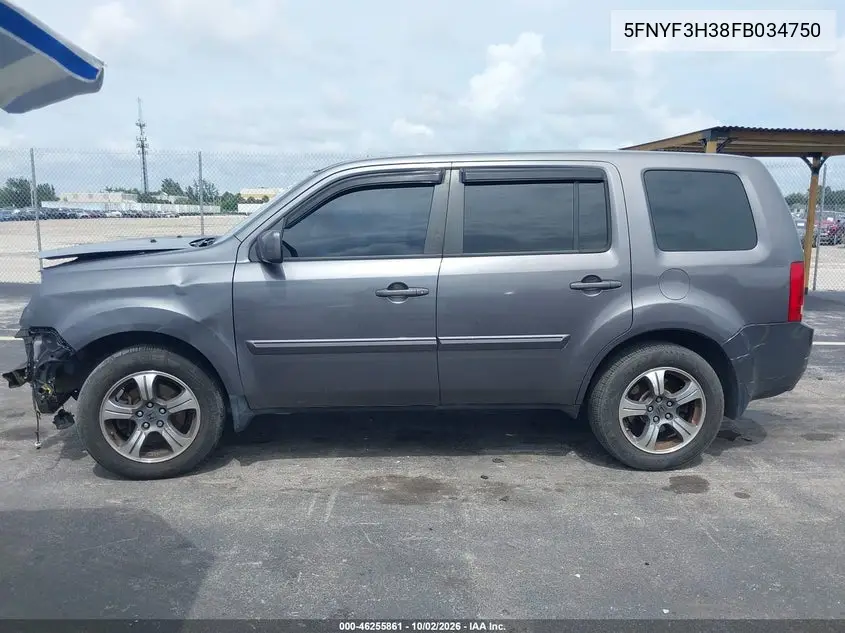 2015 HONDA PILOT VIN 5FNYF3H38FB034750 — фото 13