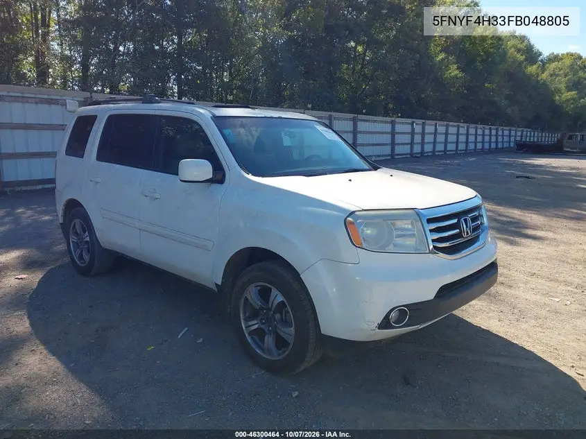 HONDA PILOT 2015, VIN 5FNYF4H33FB048805