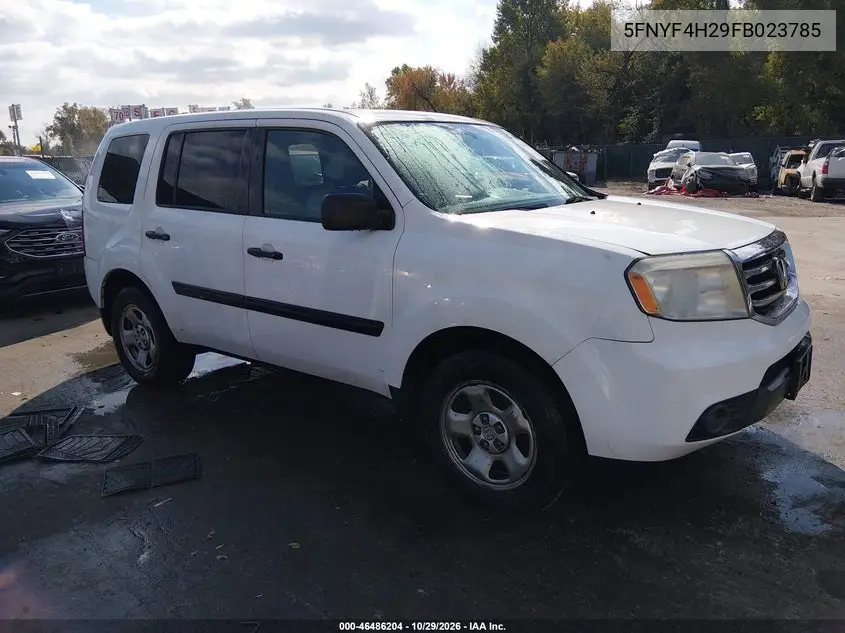 HONDA PILOT 2015, VIN 5FNYF4H29FB023785