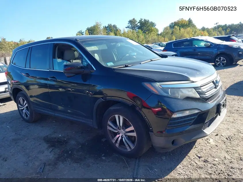 HONDA PILOT 2016, VIN 5FNYF6H56GB070523