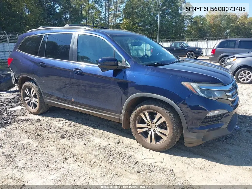 HONDA PILOT 2016, VIN 5FNYF6H56GB073485