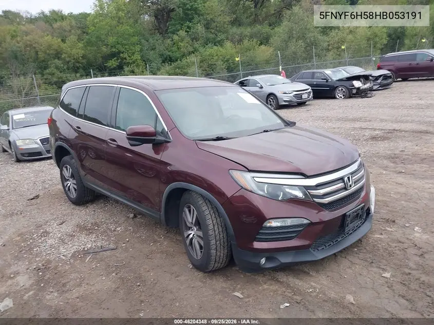 HONDA PILOT 2017, VIN 5FNYF6H58HB053191