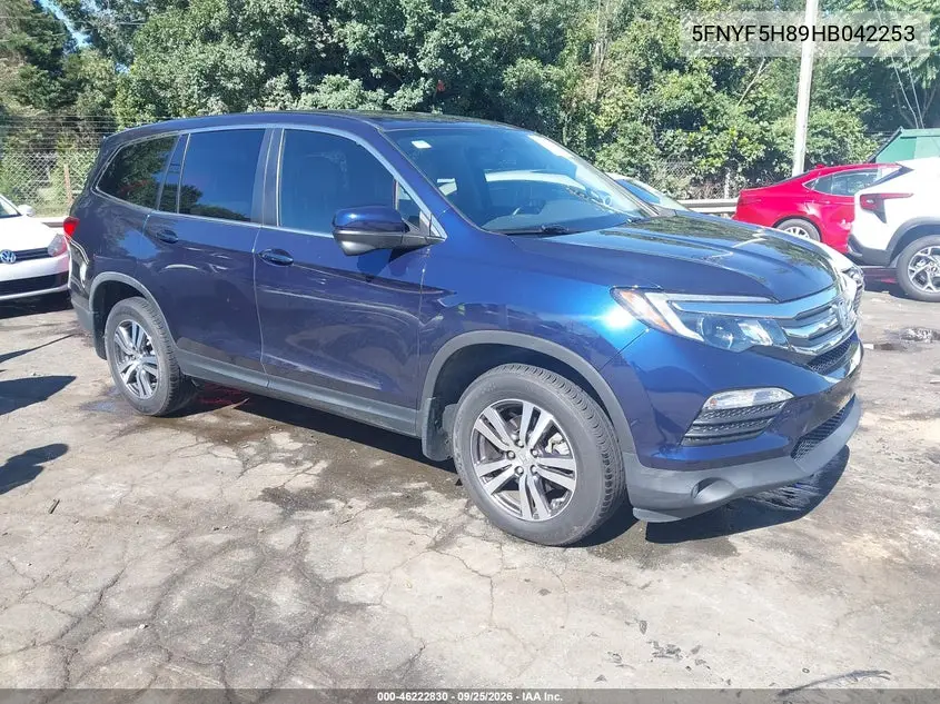 HONDA PILOT 2017, VIN 5FNYF5H89HB042253