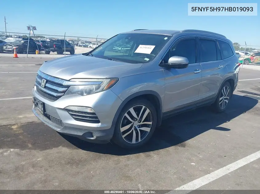 2017 HONDA PILOT VIN 5FNYF5H97HB019093 — фото 2