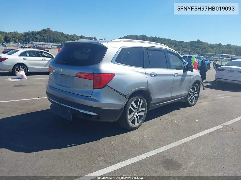 2017 HONDA PILOT VIN 5FNYF5H97HB019093 — фото 4