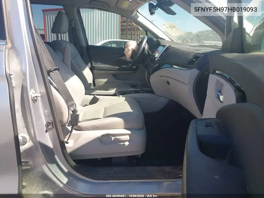 2017 HONDA PILOT VIN 5FNYF5H97HB019093 — фото 5