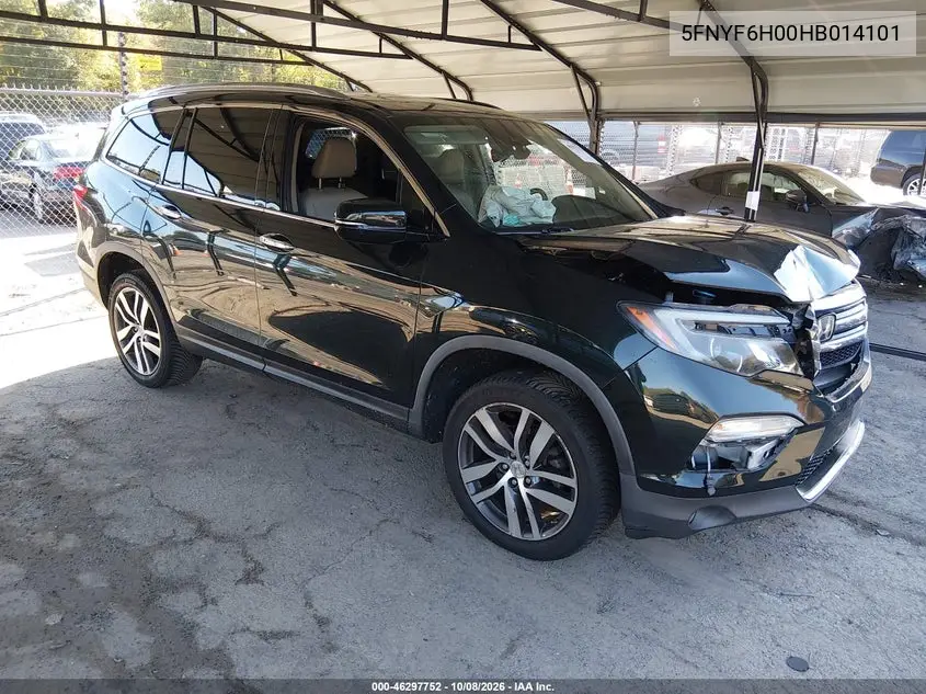HONDA PILOT 2017, VIN 5FNYF6H00HB014101