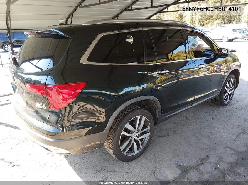2017 HONDA PILOT VIN 5FNYF6H00HB014101 — фото 4
