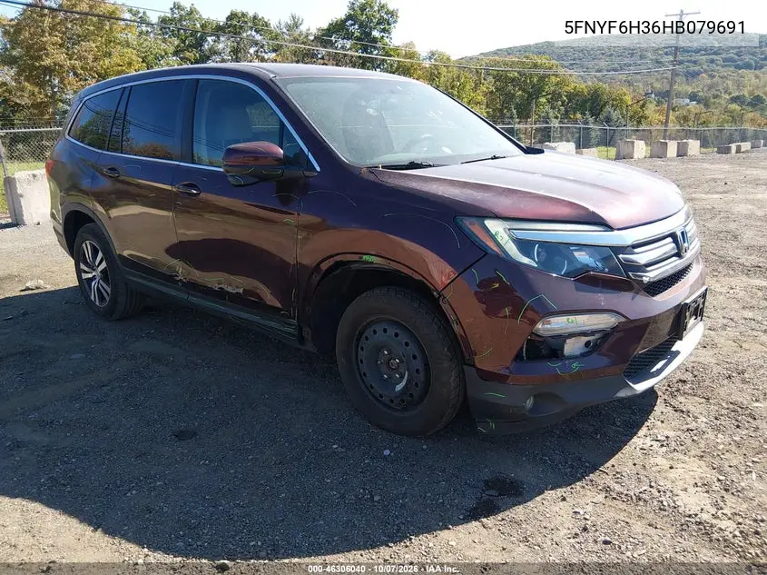 HONDA PILOT 2017, VIN 5FNYF6H36HB079691
