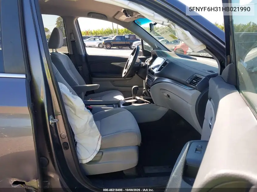 2017 HONDA PILOT VIN 5FNYF6H31HB021990 — фото 5