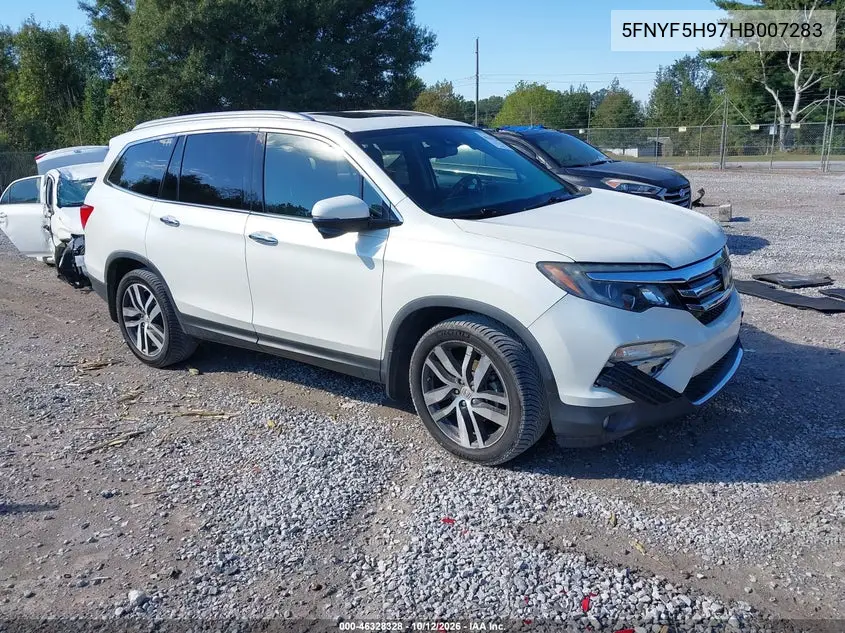 HONDA PILOT 2017, VIN 5FNYF5H97HB007283