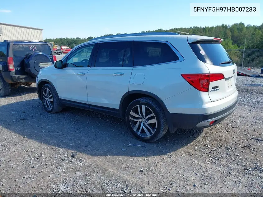2017 HONDA PILOT VIN 5FNYF5H97HB007283 — фото 3