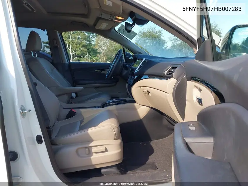2017 HONDA PILOT VIN 5FNYF5H97HB007283 — фото 5