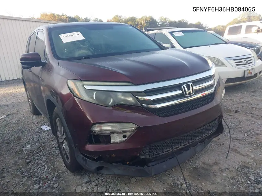 HONDA PILOT 2017, VIN 5FNYF6H36HB084065