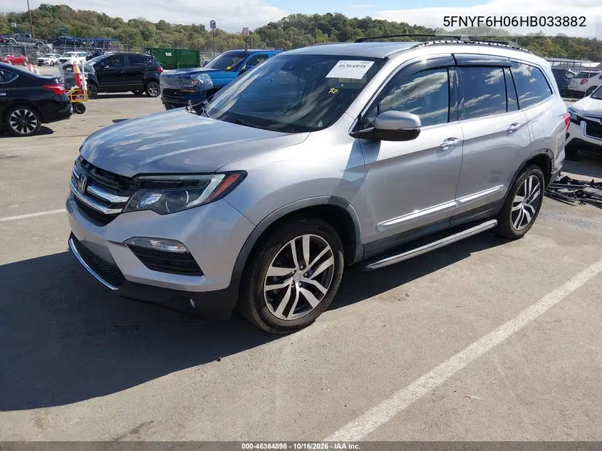 2017 HONDA PILOT VIN 5FNYF6H06HB033882 — фото 2