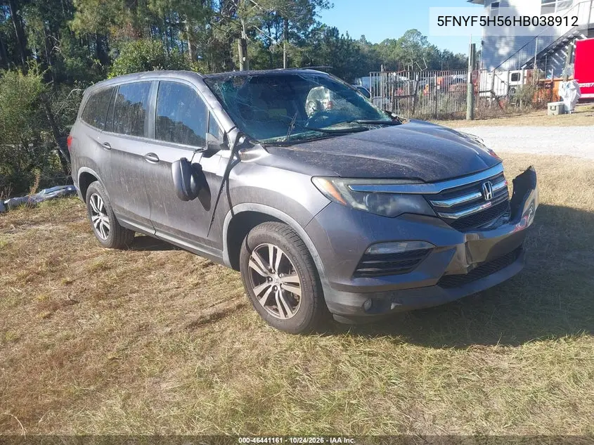 HONDA PILOT 2017, VIN 5FNYF5H56HB038912