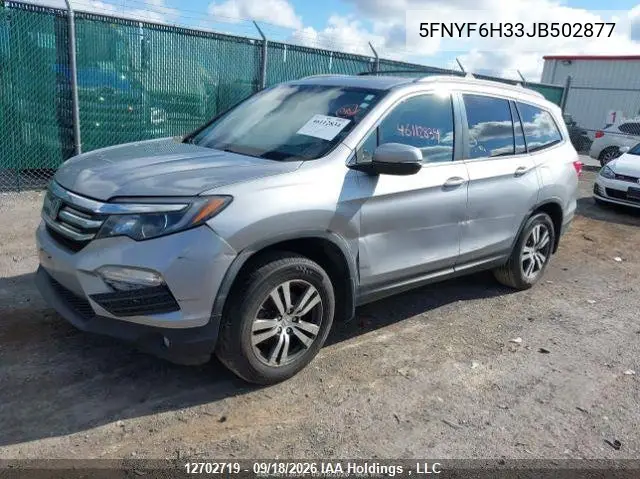 2018 HONDA PILOT VIN 5FNYF6H33JB502877 — фото 3