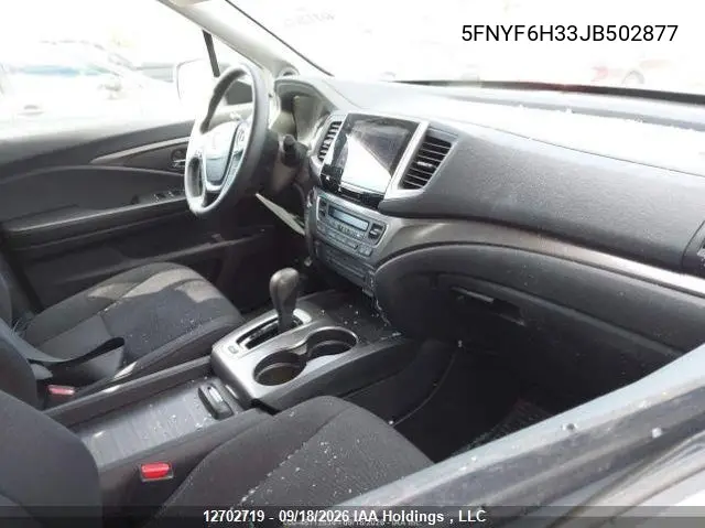 2018 HONDA PILOT VIN 5FNYF6H33JB502877 — фото 6