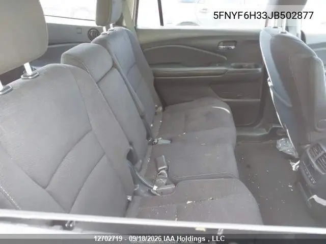 2018 HONDA PILOT VIN 5FNYF6H33JB502877 — фото 9
