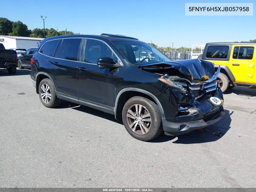 HONDA PILOT 2018, VIN 5FNYF6H5XJB057958