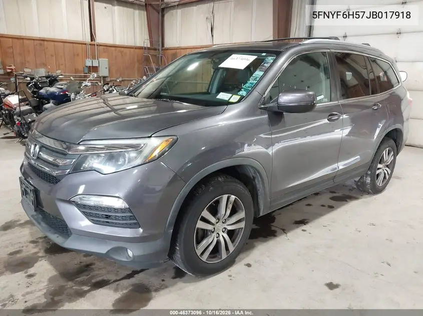 2018 HONDA PILOT VIN 5FNYF6H57JB017918 — фото 2