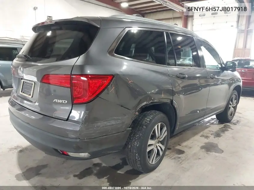 2018 HONDA PILOT VIN 5FNYF6H57JB017918 — фото 4