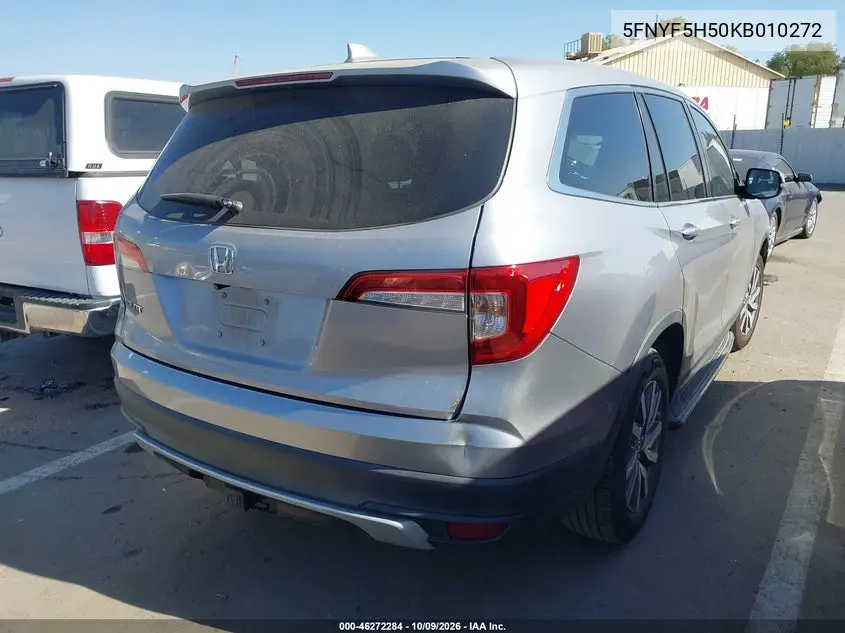 2019 HONDA PILOT VIN 5FNYF5H50KB010272 — фото 4