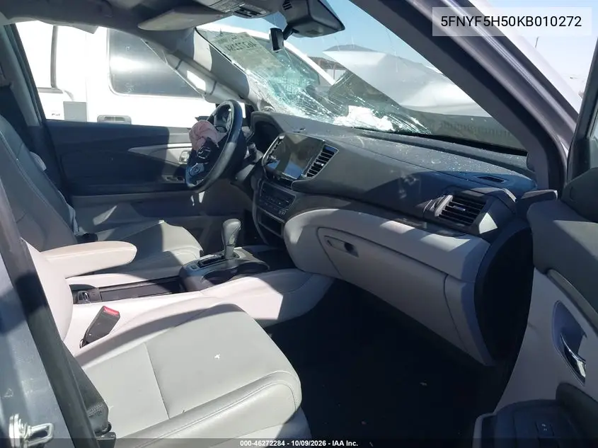 2019 HONDA PILOT VIN 5FNYF5H50KB010272 — фото 5