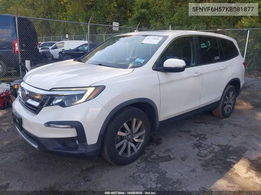 2019 HONDA PILOT VIN 5FNYF6H57KB081877 — фото 2
